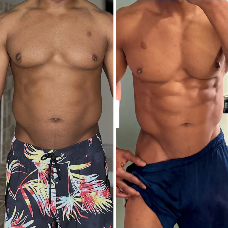 Transformation avant et après, parcours 4