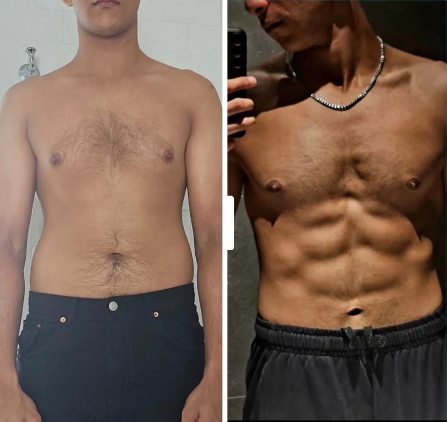 Transformation avant et après, parcours 5
