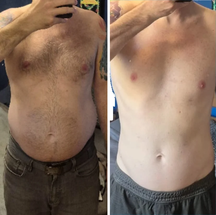 Transformation avant et après, parcours 3